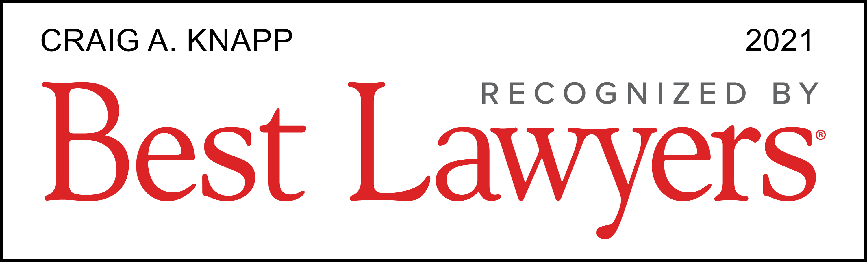 Recognized by Best Lawyers 2021